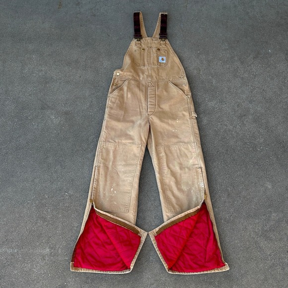 Carhartt Other - VTG Carhartt Quilted Insulated Duck Bib Overalls Mens 34x34 Double Knee R02 BRN
